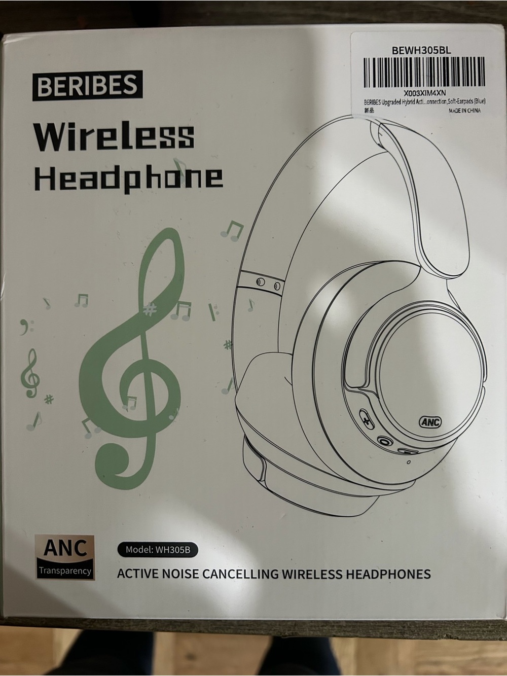 BERIBES Wireless Headphones in White